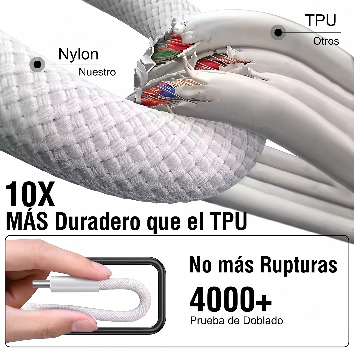 Cable de Carga Rápida USB-C 60W (1m)